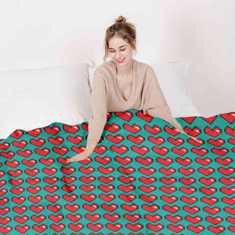 Set de ropa de cama con manta terapéutica Computer Love