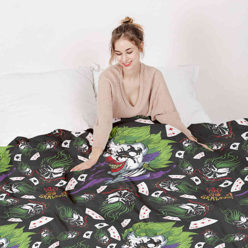 Juego de ropa de cama con manta terapéutica Joker colorido
