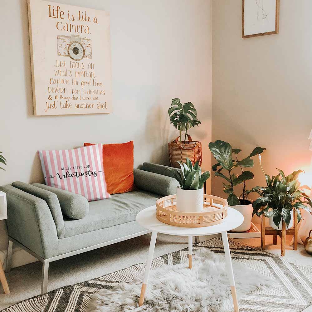 Almohada de salud a rayas Día de San Valentín