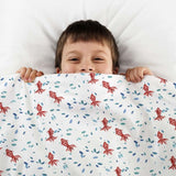 Manta terapéutica original - Funda de algodón Peces rojos