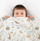 Set de ropa de cama con manta terapéutica blanca cosas mágicas