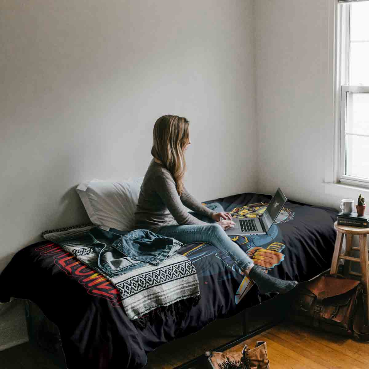 Set de ropa de cama y manta terapéutica Halloween 2