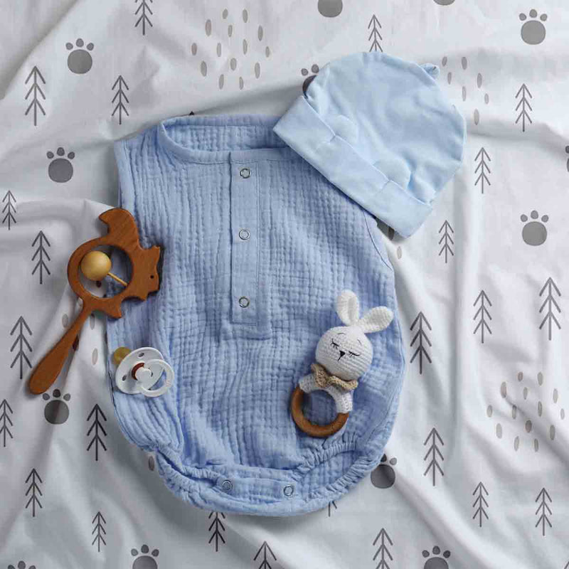 Manta terapéutica original - Funda de algodón con huellas de patas en el bosque