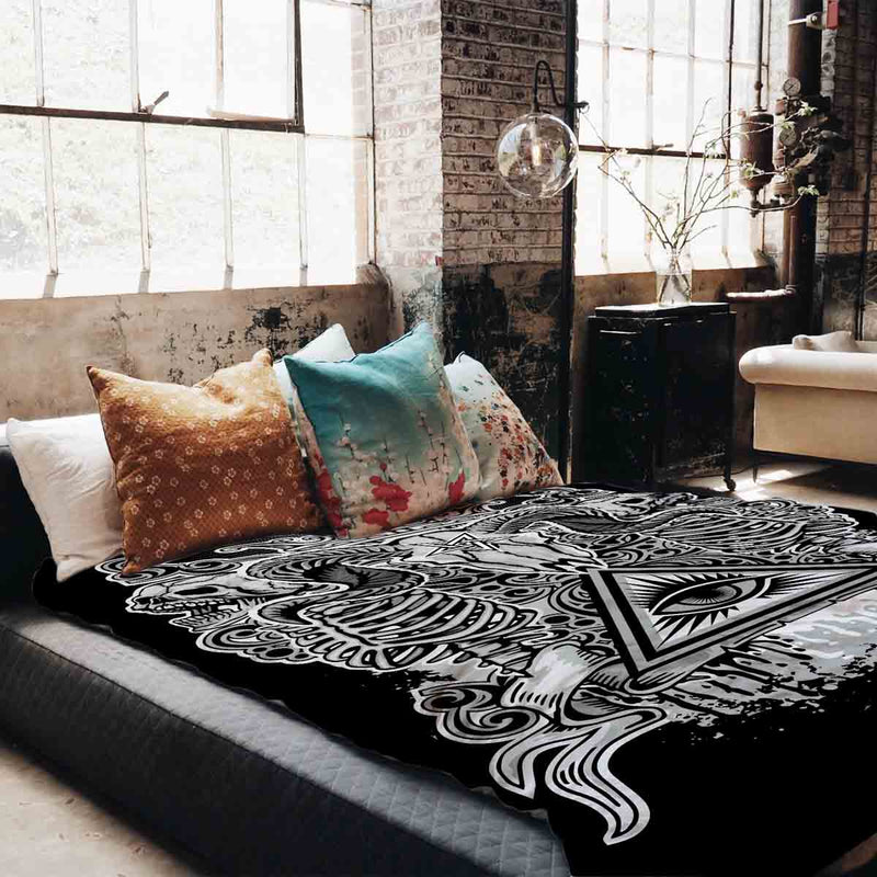 Manta terapéutica original - Funda de algodón negro Ojo 2