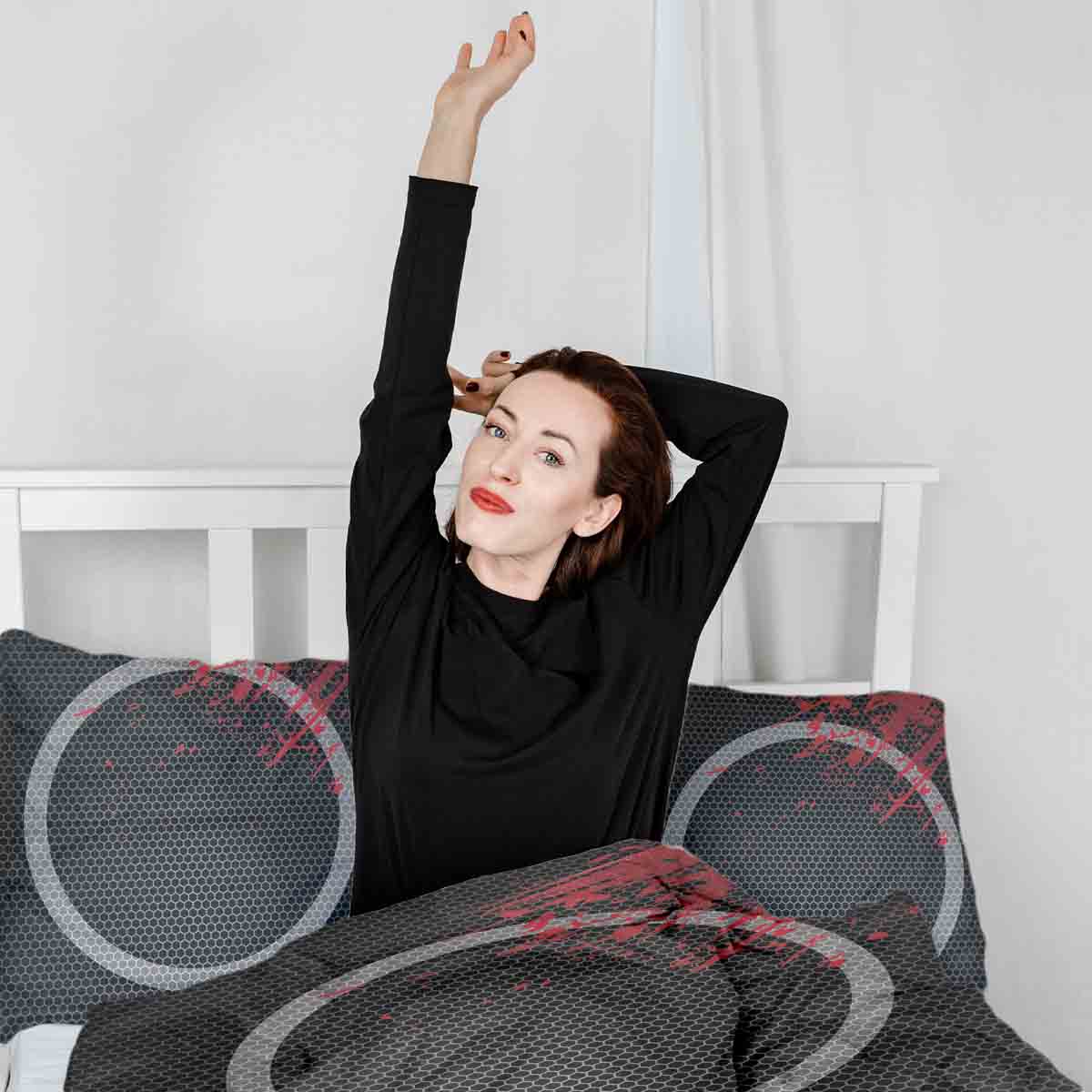 Set de ropa de cama con manta terapéutica inicio del juego