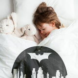 Manta terapéutica original - Funda de algodón Batman blanco