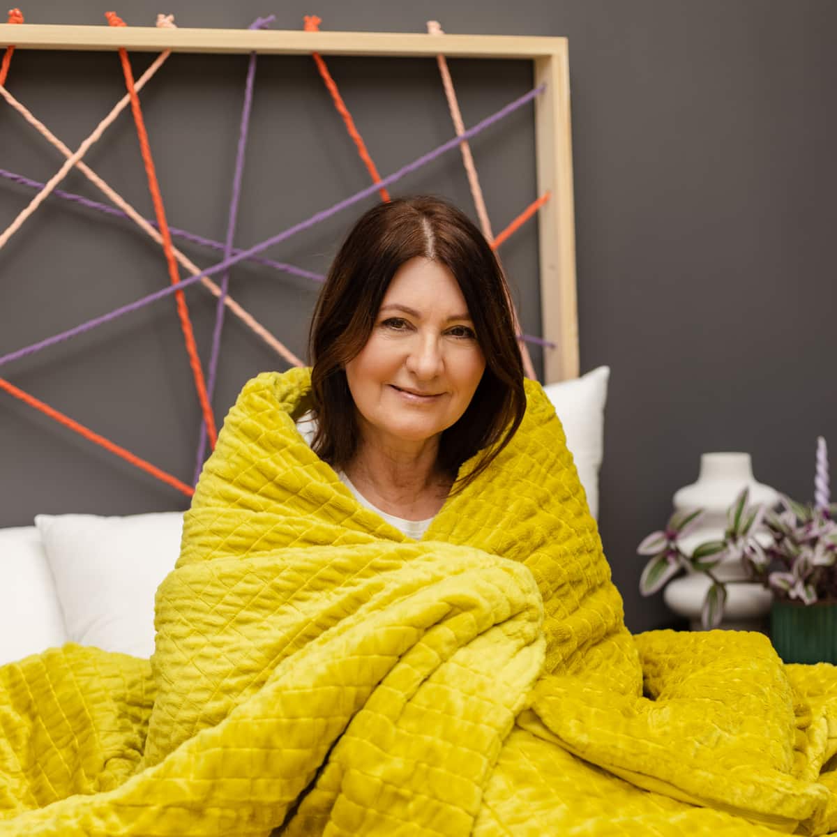 Manta terapéutica original - funda para las 4 estaciones en amarillo